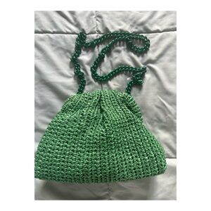 MARIA LA ROSA
crochet solid clutch bag
Green color